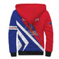 Personalised Haiti 1804 Sherpa Hoodie Coat Of Arms Simple Style - African Pride