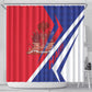 Haiti 1804 Shower Curtain Coat Of Arms Simple Style - African Pride