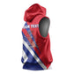 Personalised Haiti 1804 Sleeveless Hoodie Coat Of Arms Simple Style - African Pride