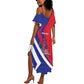 Personalised Haiti 1804 Summer Maxi Dress Coat Of Arms Simple Style - African Pride