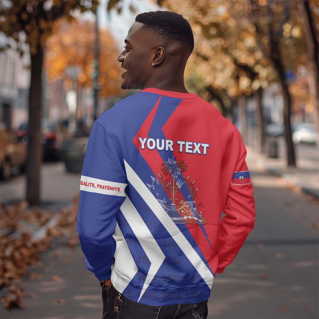 Personalised Haiti 1804 Sweatshirt Coat Of Arms Simple Style - African Pride