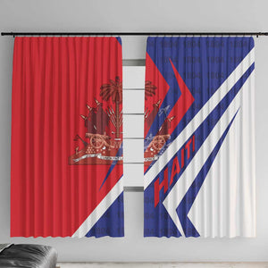 Haiti 1804 Window Curtain Coat Of Arms Simple Style - African Pride