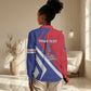 Personalised Haiti 1804 Women Casual Shirt Coat Of Arms Simple Style - African Pride