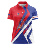Personalised Haiti 1804 Women Polo Shirt Coat Of Arms Simple Style - African Pride