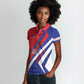Personalised Haiti 1804 Women Polo Shirt Coat Of Arms Simple Style - African Pride