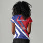 Personalised Haiti 1804 Women V-Neck T-Shirt Coat Of Arms Simple Style - African Pride