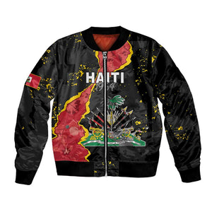 Personalised Haiti 1964 Bomber Jacket Coat Of Arms Unique Style - African Pride