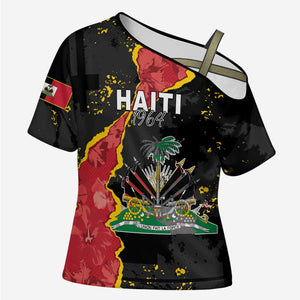 Personalised Haiti 1964 Cross Shoulder Shirt Coat Of Arms Unique Style