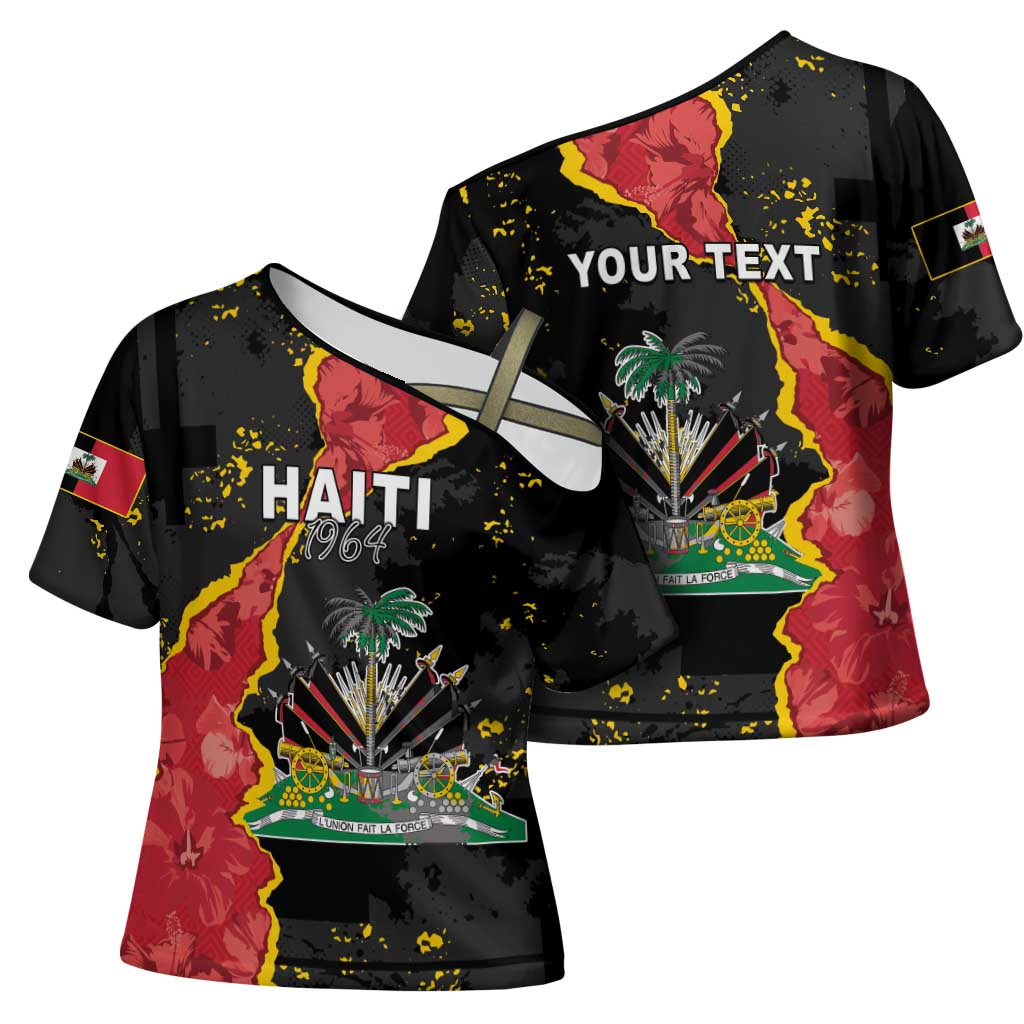 Personalised Haiti 1964 Cross Shoulder Shirt Coat Of Arms Unique Style
