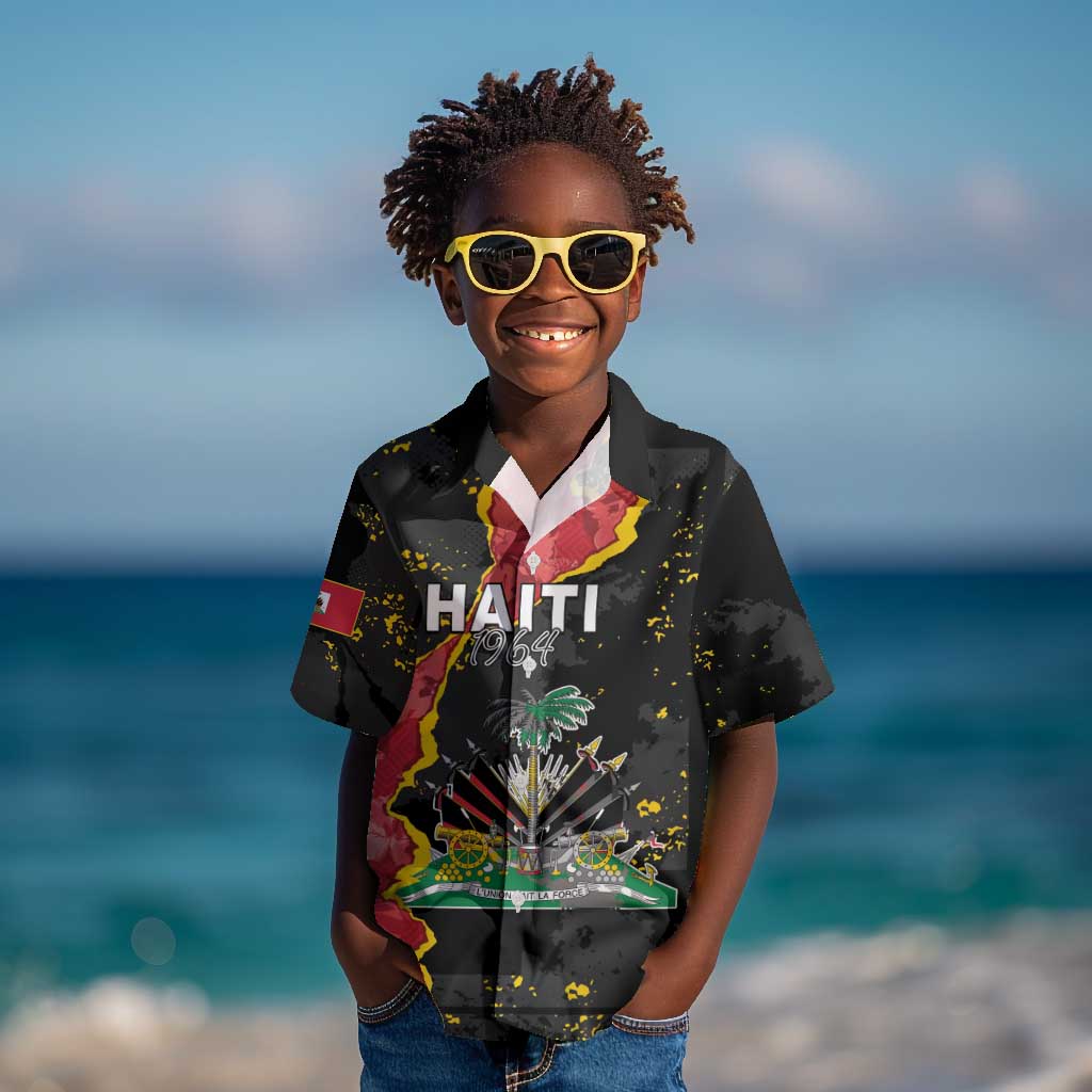 Personalised Haiti 1964 Kid Hawaiian Shirt Coat Of Arms Unique Style - African Pride