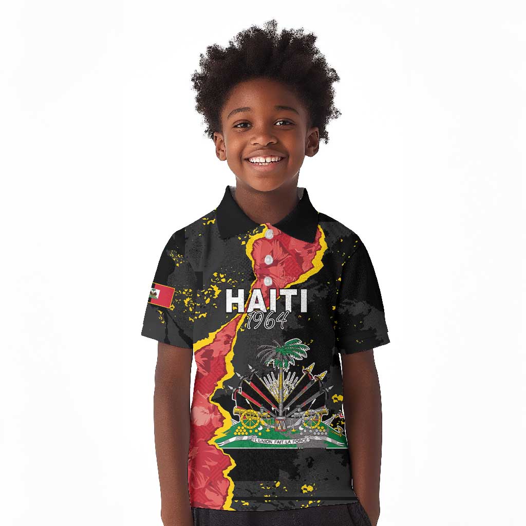 Personalised Haiti 1964 Kid Polo Shirt Coat Of Arms Unique Style - African Pride