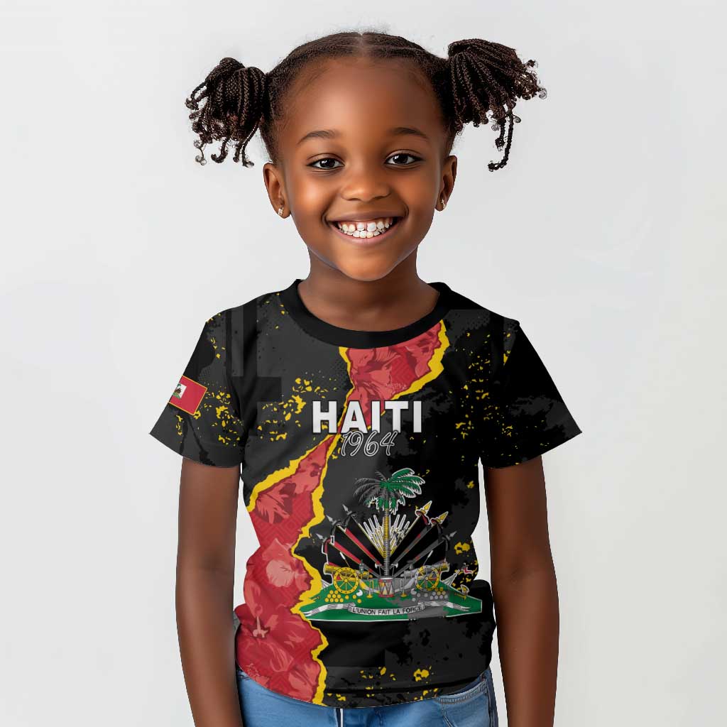 Personalised Haiti 1964 Kid T shirt Coat Of Arms Unique Style - African Pride