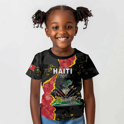 Personalised Haiti 1964 Kid T shirt Coat Of Arms Unique Style - African Pride
