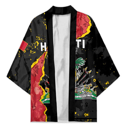Personalised Haiti 1964 Kimono Coat Of Arms Unique Style