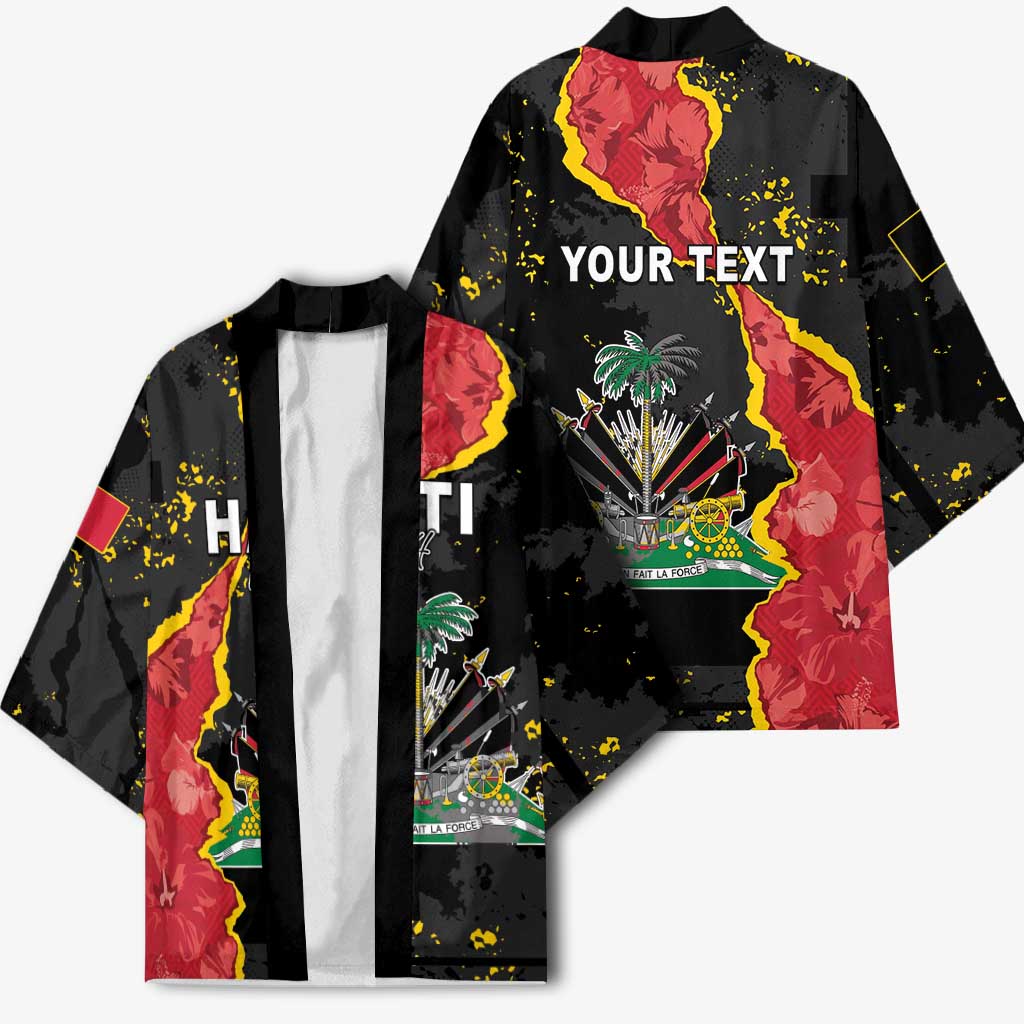 Personalised Haiti 1964 Kimono Coat Of Arms Unique Style