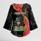 Personalised Haiti 1964 Kimono Sleeve Blouse Coat Of Arms Unique Style
