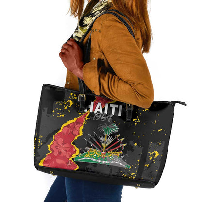 Haiti 1964 Leather Tote Bag Coat Of Arms Unique Style - African Pride