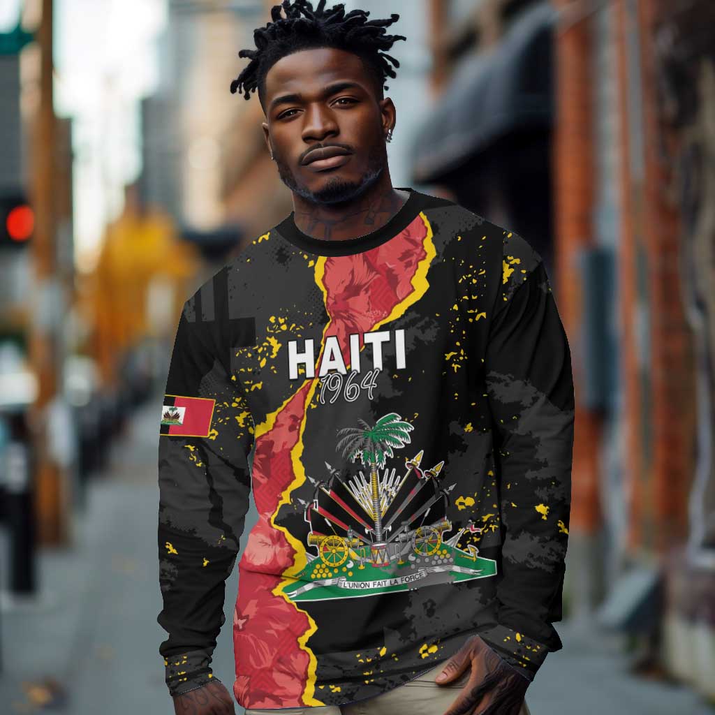 Personalised Haiti 1964 Long Sleeve Shirt Coat Of Arms Unique Style - African Pride