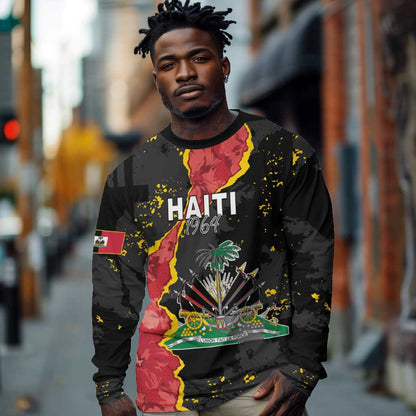 Personalised Haiti 1964 Long Sleeve Shirt Coat Of Arms Unique Style - African Pride