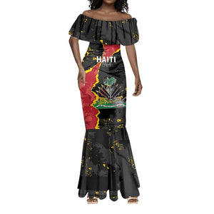 Personalised Haiti 1964 Mermaid Dress Coat Of Arms Unique Style - African Pride