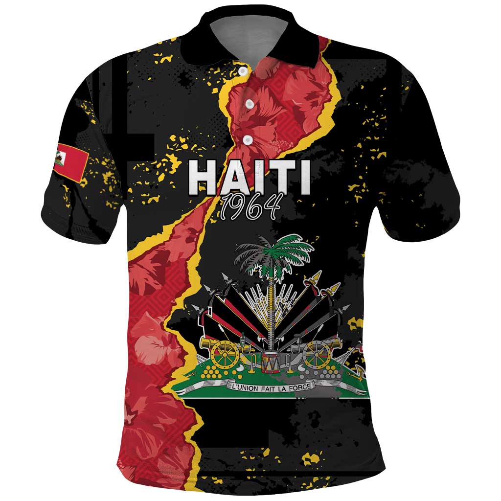 Personalised Haiti 1964 Polo Shirt Coat Of Arms Unique Style - African Pride