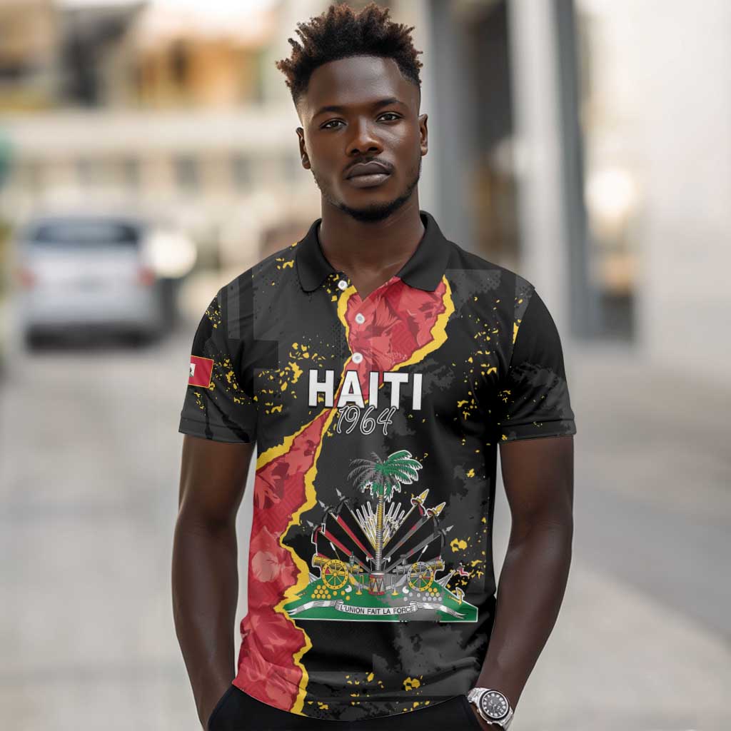 Personalised Haiti 1964 Polo Shirt Coat Of Arms Unique Style - African Pride