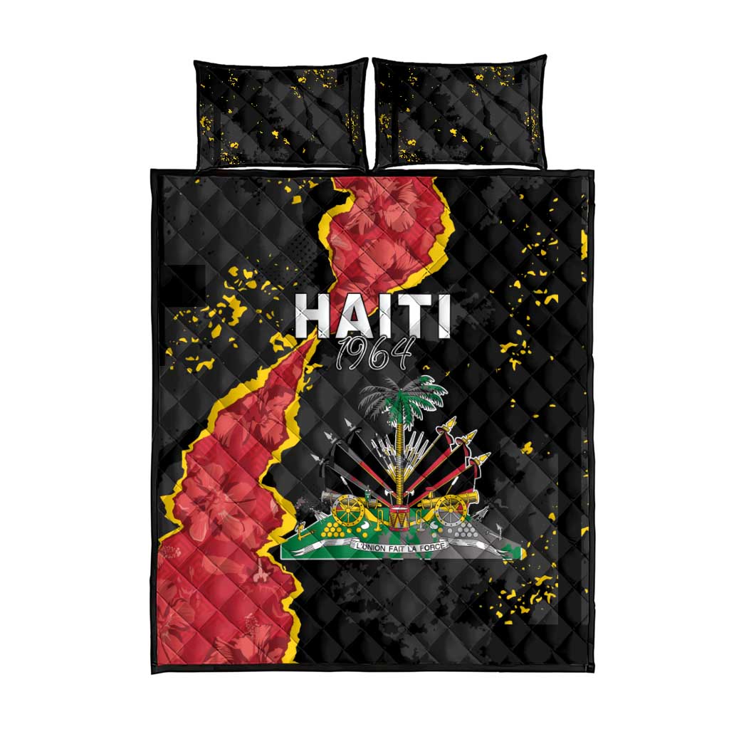 Haiti 1964 Quilt Bed Set Coat Of Arms Unique Style - African Pride