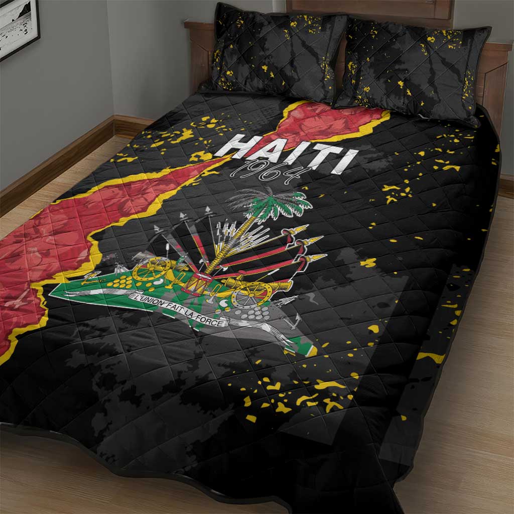 Haiti 1964 Quilt Bed Set Coat Of Arms Unique Style - African Pride