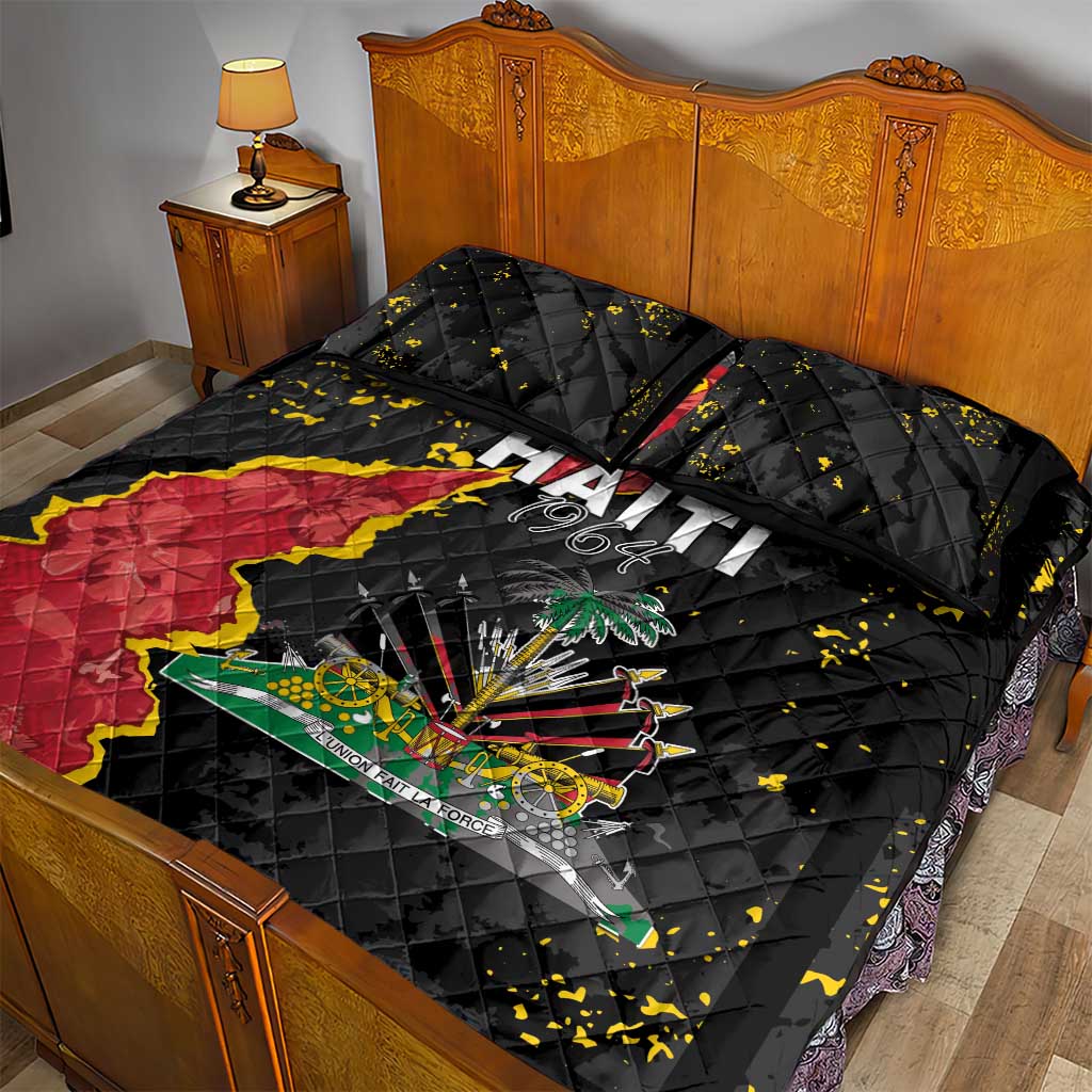 Haiti 1964 Quilt Bed Set Coat Of Arms Unique Style - African Pride