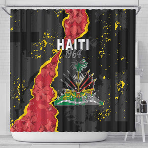Haiti 1964 Shower Curtain Coat Of Arms Unique Style - African Pride