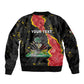 Personalised Haiti 1964 Sleeve Zip Bomber Jacket Coat Of Arms Unique Style - African Pride