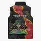 Personalised Haiti 1964 Sleeveless Puffer Jacket Coat Of Arms Unique Style