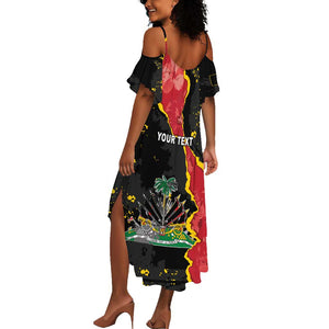 Personalised Haiti 1964 Summer Maxi Dress Coat Of Arms Unique Style - African Pride