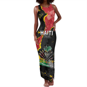 Personalised Haiti 1964 Tank Maxi Dress Coat Of Arms Unique Style - African Pride