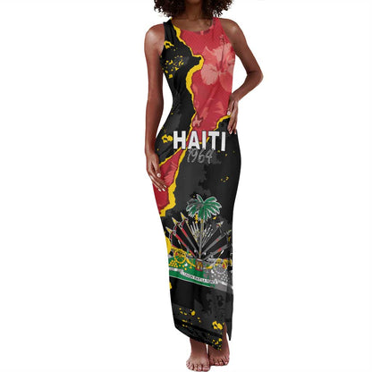 Personalised Haiti 1964 Tank Maxi Dress Coat Of Arms Unique Style - African Pride