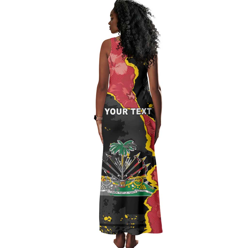 Personalised Haiti 1964 Tank Maxi Dress Coat Of Arms Unique Style - African Pride