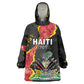 Personalised Haiti 1964 Wearable Blanket Hoodie Coat Of Arms Unique Style - African Pride