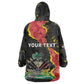 Personalised Haiti 1964 Wearable Blanket Hoodie Coat Of Arms Unique Style - African Pride