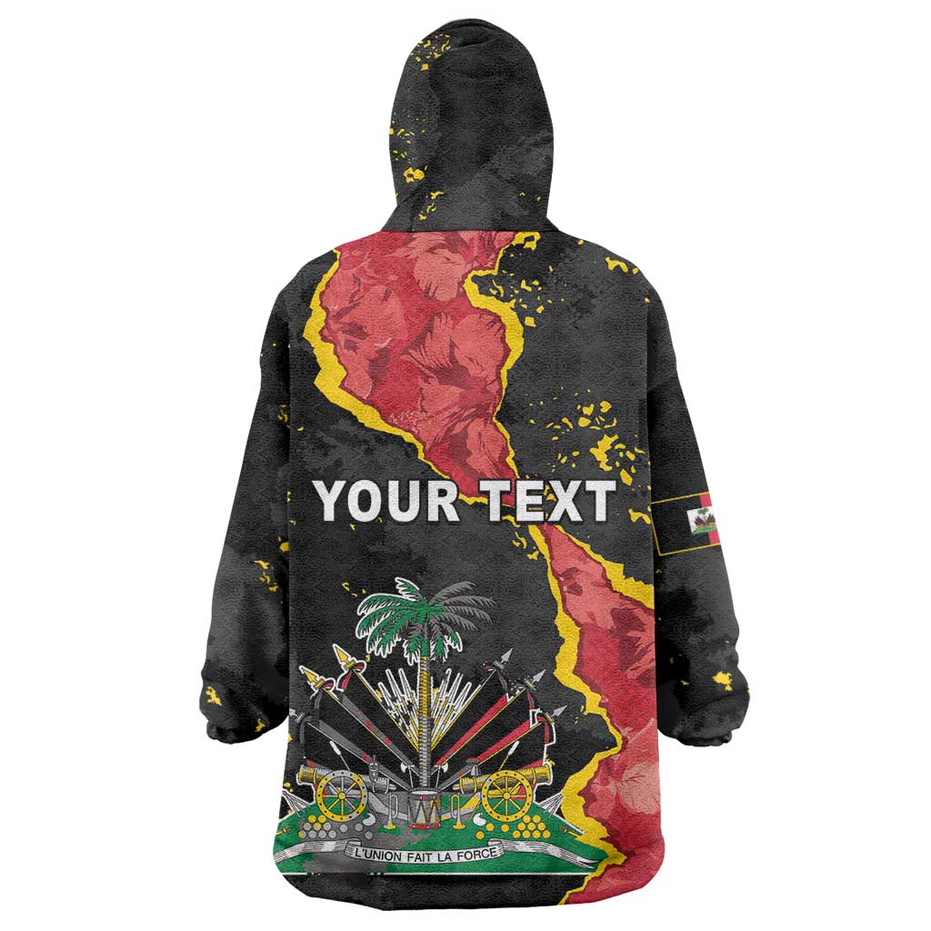 Personalised Haiti 1964 Wearable Blanket Hoodie Coat Of Arms Unique Style - African Pride