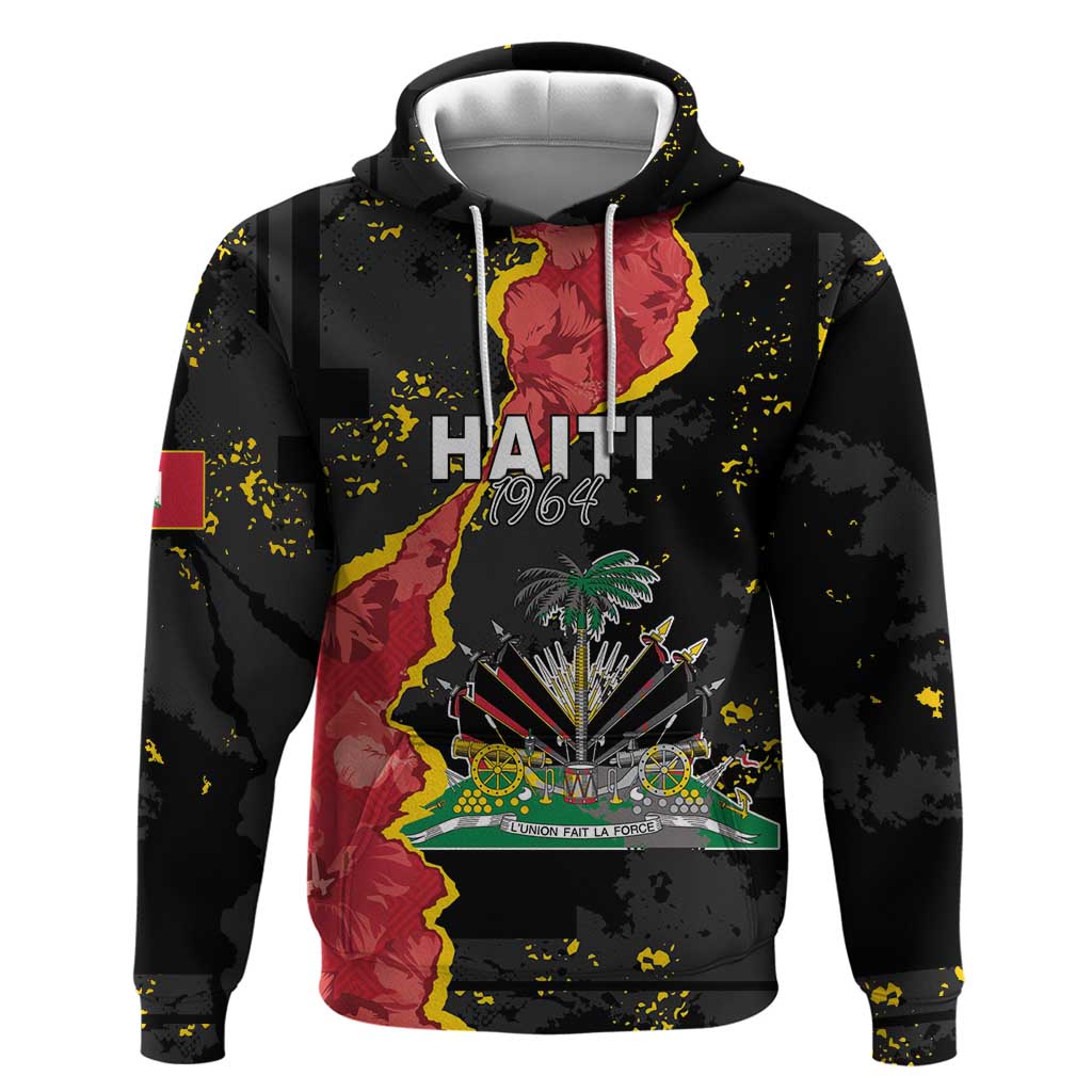 Personalised Haiti 1964 Zip Hoodie Coat Of Arms Unique Style - African Pride