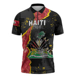Personalised Haiti 1964 Zipper Polo Shirt Coat Of Arms Unique Style