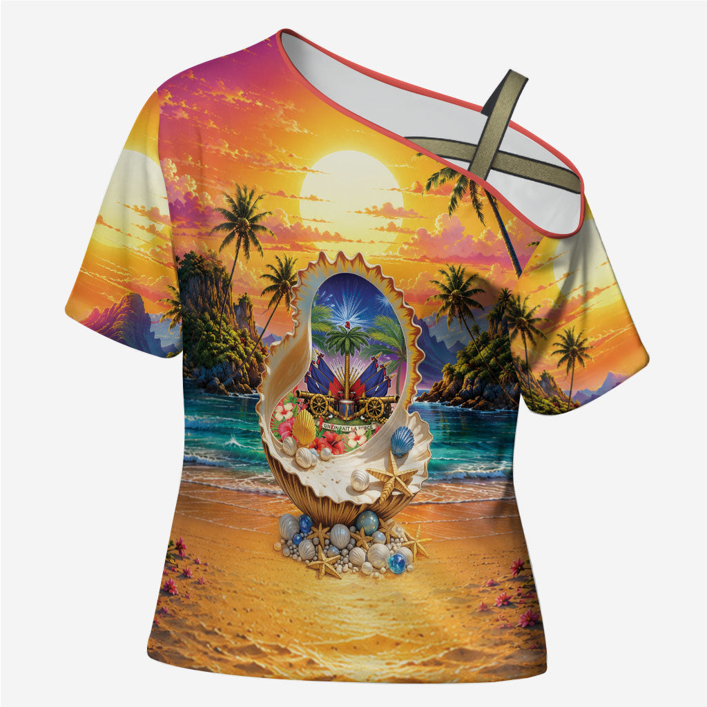 Haiti Cross Shoulder Shirt The Pearl Of The Antilles