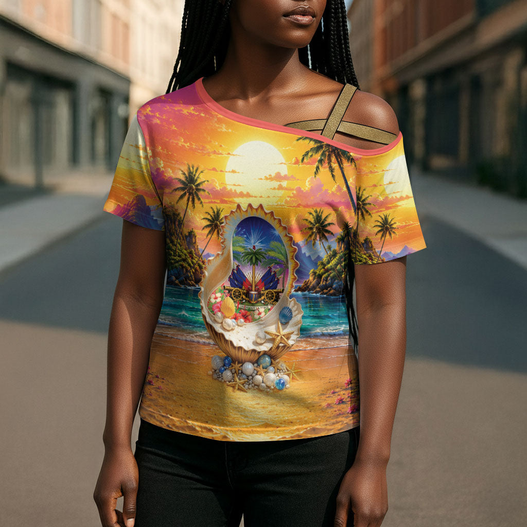 Haiti Cross Shoulder Shirt The Pearl Of The Antilles