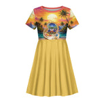 Haiti Kid Short Sleeve Dress The Pearl Of The Antilles