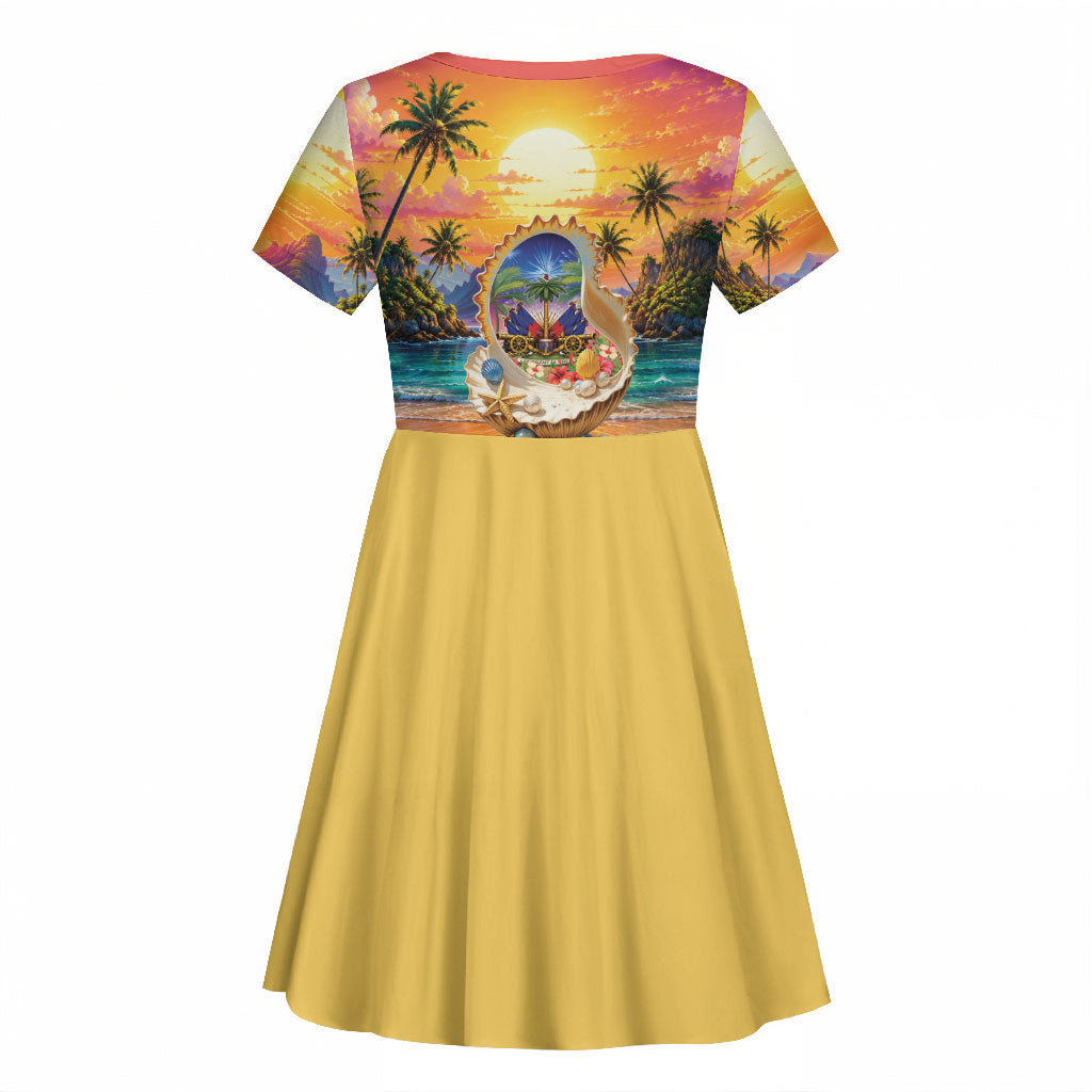 Haiti Kid Short Sleeve Dress The Pearl Of The Antilles