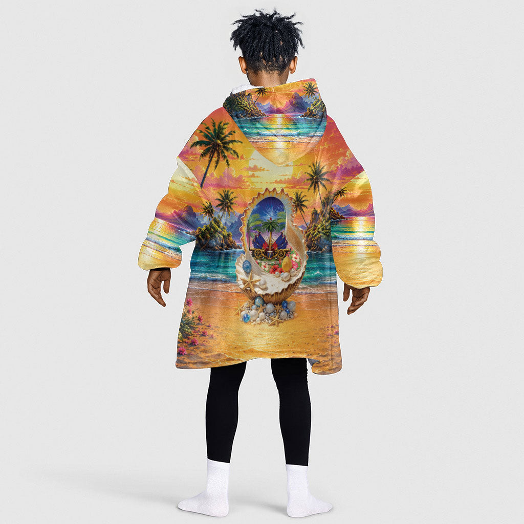 Haiti Kid Wearable Blanket Hoodie The Pearl Of The Antilles