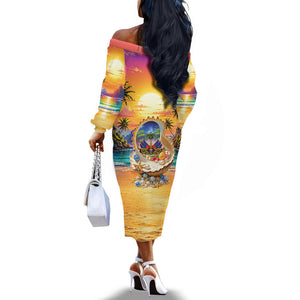 Haiti Off The Shoulder Long Sleeve Dress The Pearl Of The Antilles