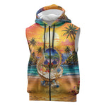 Haiti Sleeveless Zip Hoodie The Pearl Of The Antilles