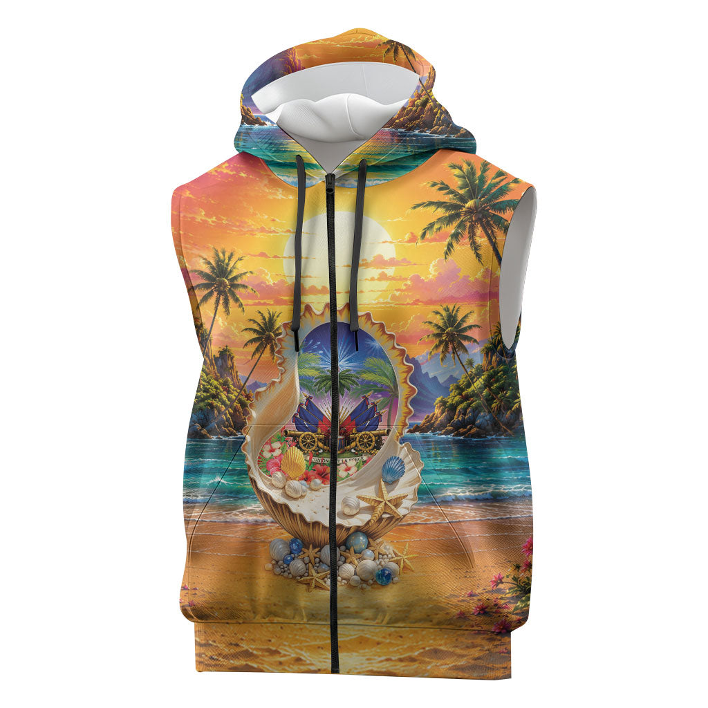 Haiti Sleeveless Zip Hoodie The Pearl Of The Antilles