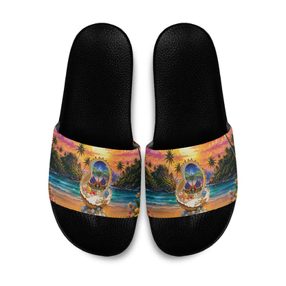 Haiti Slide Sandals The Pearl Of The Antilles